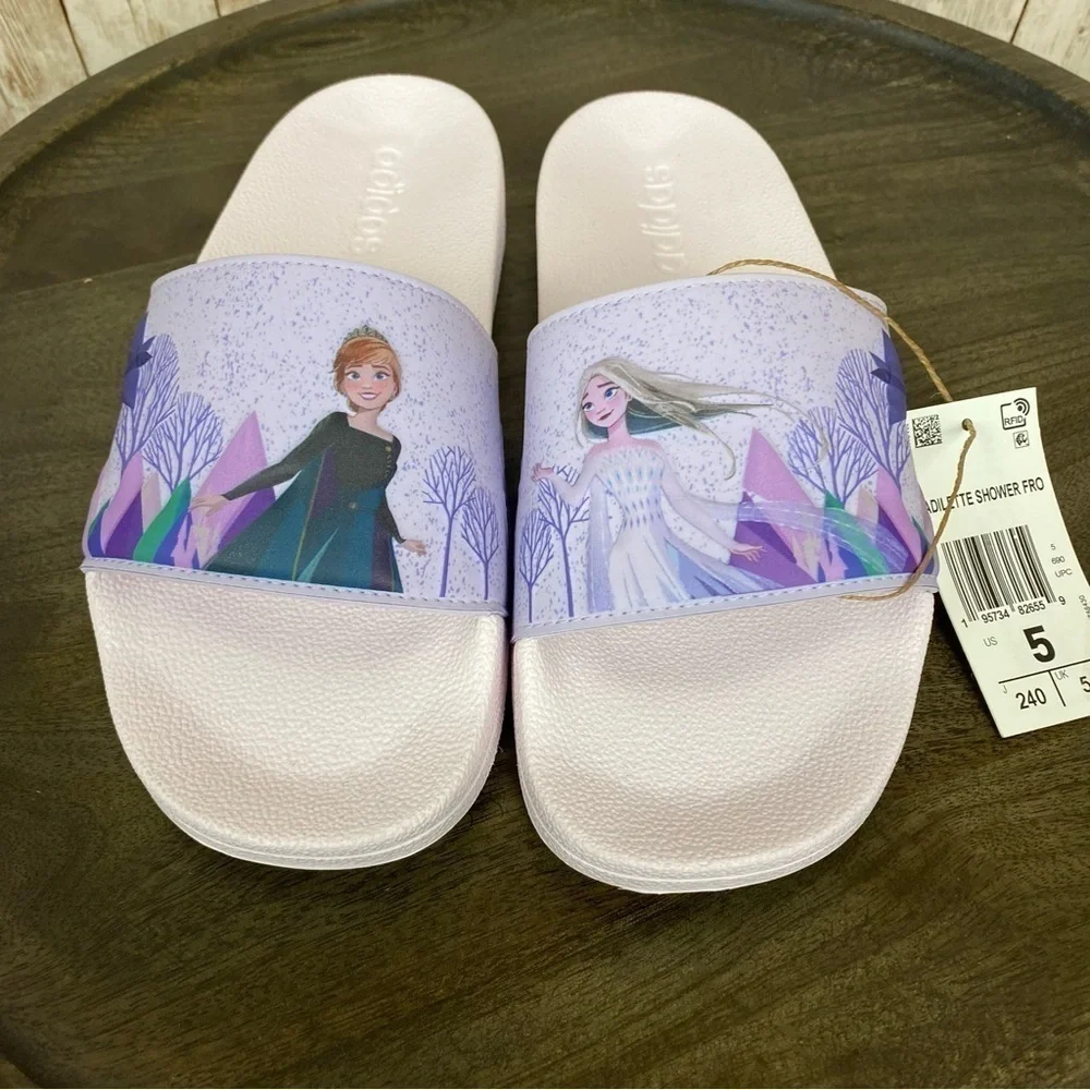 Adidas Adilette Frozen Shower Slide Size‎ 5 Kids